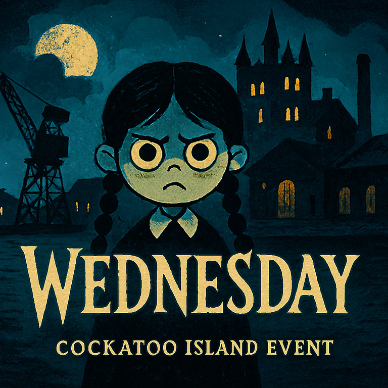 Transforming Cockatoo Island into a “Wednesday” Premiere Event