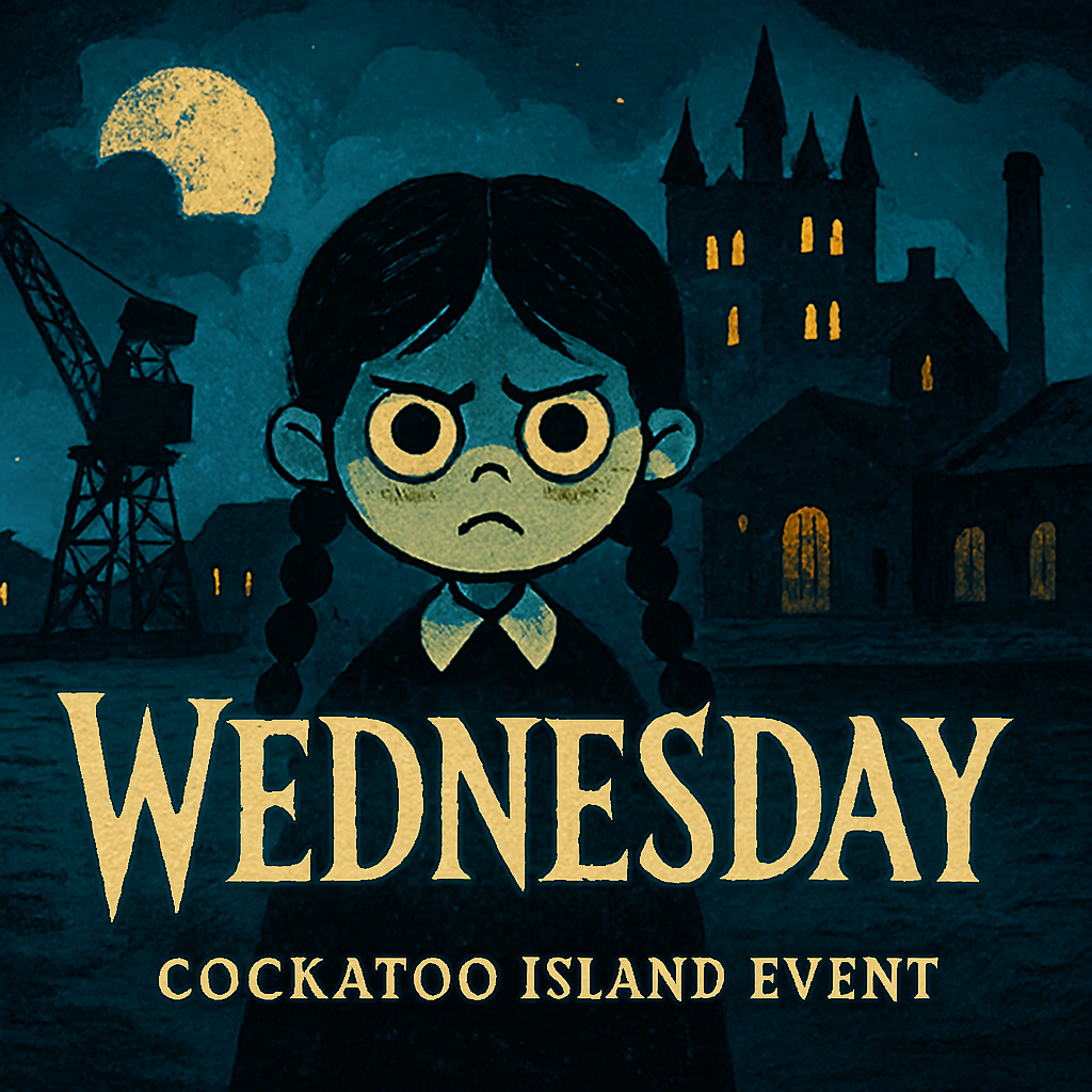 Transforming Cockatoo Island into a “Wednesday” Premiere Event