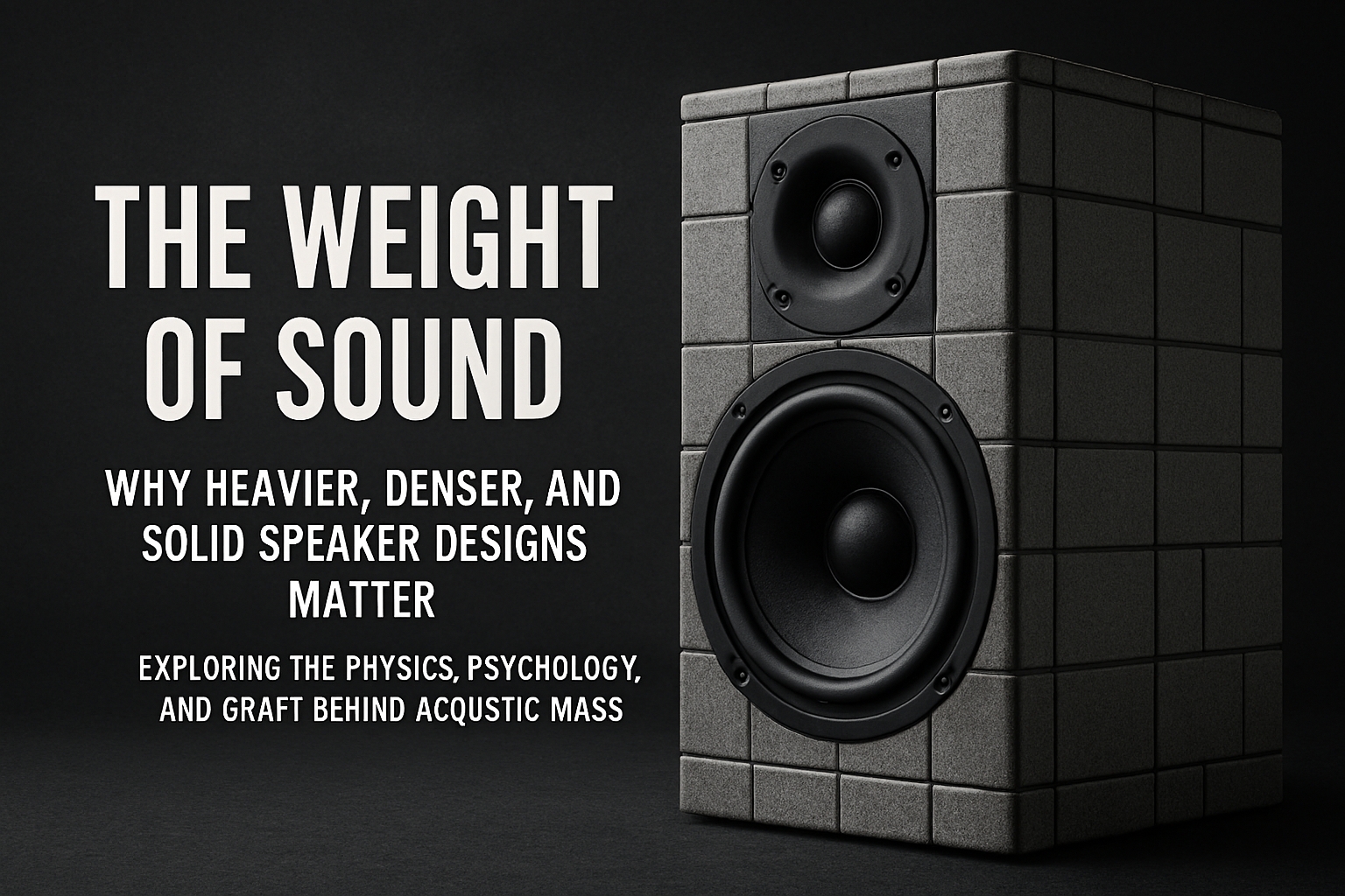 The Weight Of Quality Organic Speaker Sound