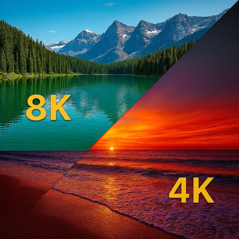 8K vs 4K TVs - Powerful Resolution Pixel Divide